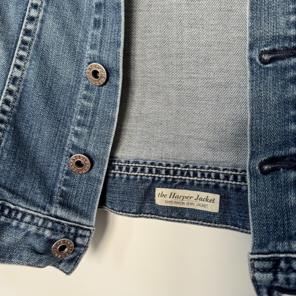 AG Adriano Goldschmied Harper Jacket Women’s Shrunken Jean Jacket S - Picture 2 of 5